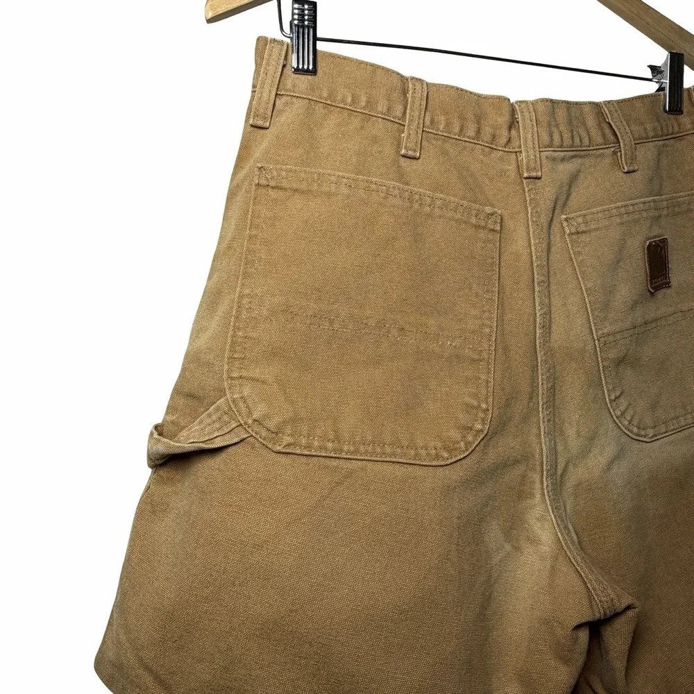 Vintage Carhartt WU1906 Duck Canvas Carpenter Work Shorts Brown Size 31 Y2K